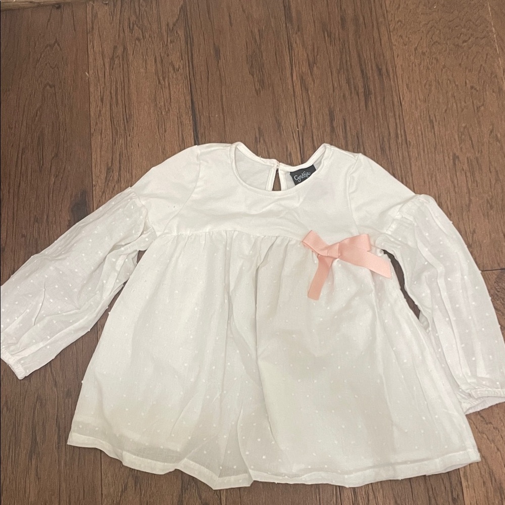 Cynthia Rowley Ivory Blouse with Peach Bow